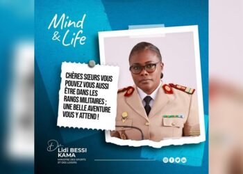 La Ministre  Lidi BESSI KAMA encourage les femmes à devenir militaires