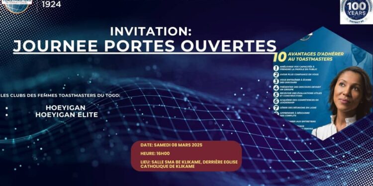 Les clubs des femmes Toastmasters en journées portes ouvertes le 8 mars prochain